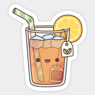 Cute Iced Lemon Tea Drink Sticker